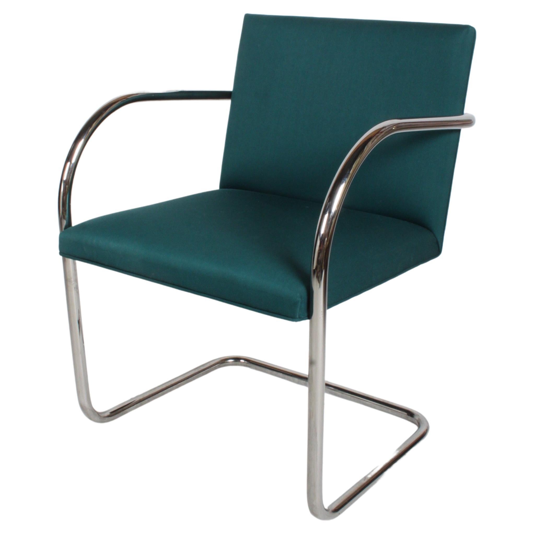 Mid-Century Modern Ludwig Mies van der Rohe for Knoll Tubular Brno Chairs x 2 For Sale