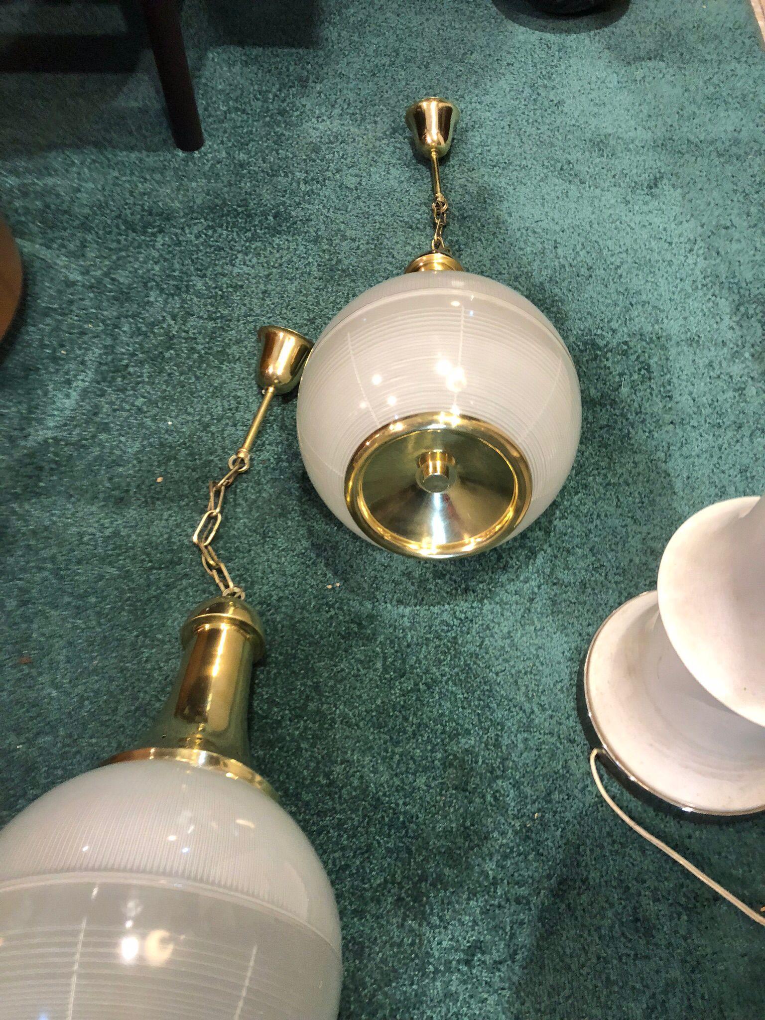 Italian Mid-Century Modern Luigi Caccia Dominioni Pendant Lamps for Azucena, a Pair For Sale