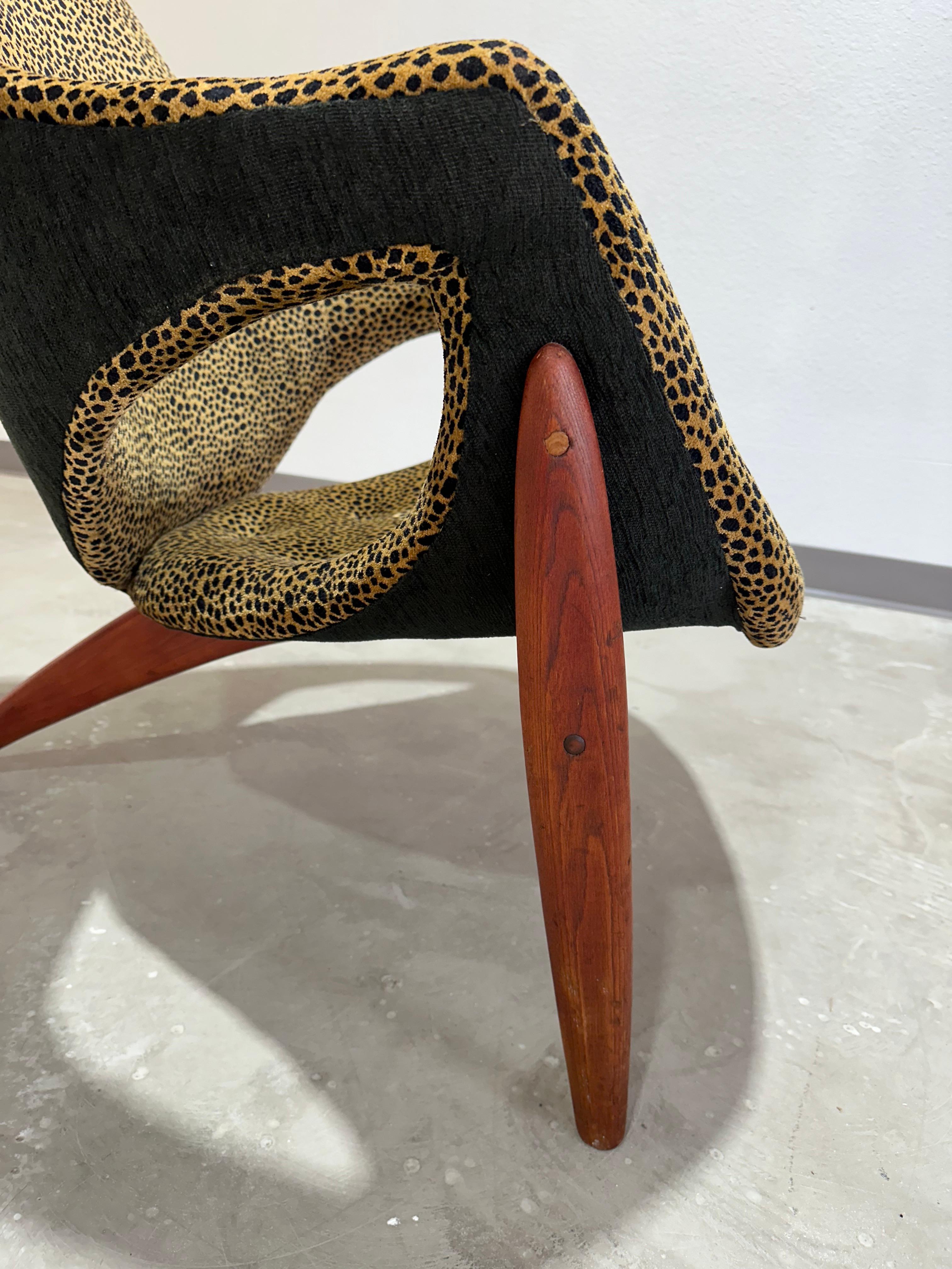 Mid Century Modern Luigi Tiengo for Cimon Canada Tri Leg Lounge Chair 2