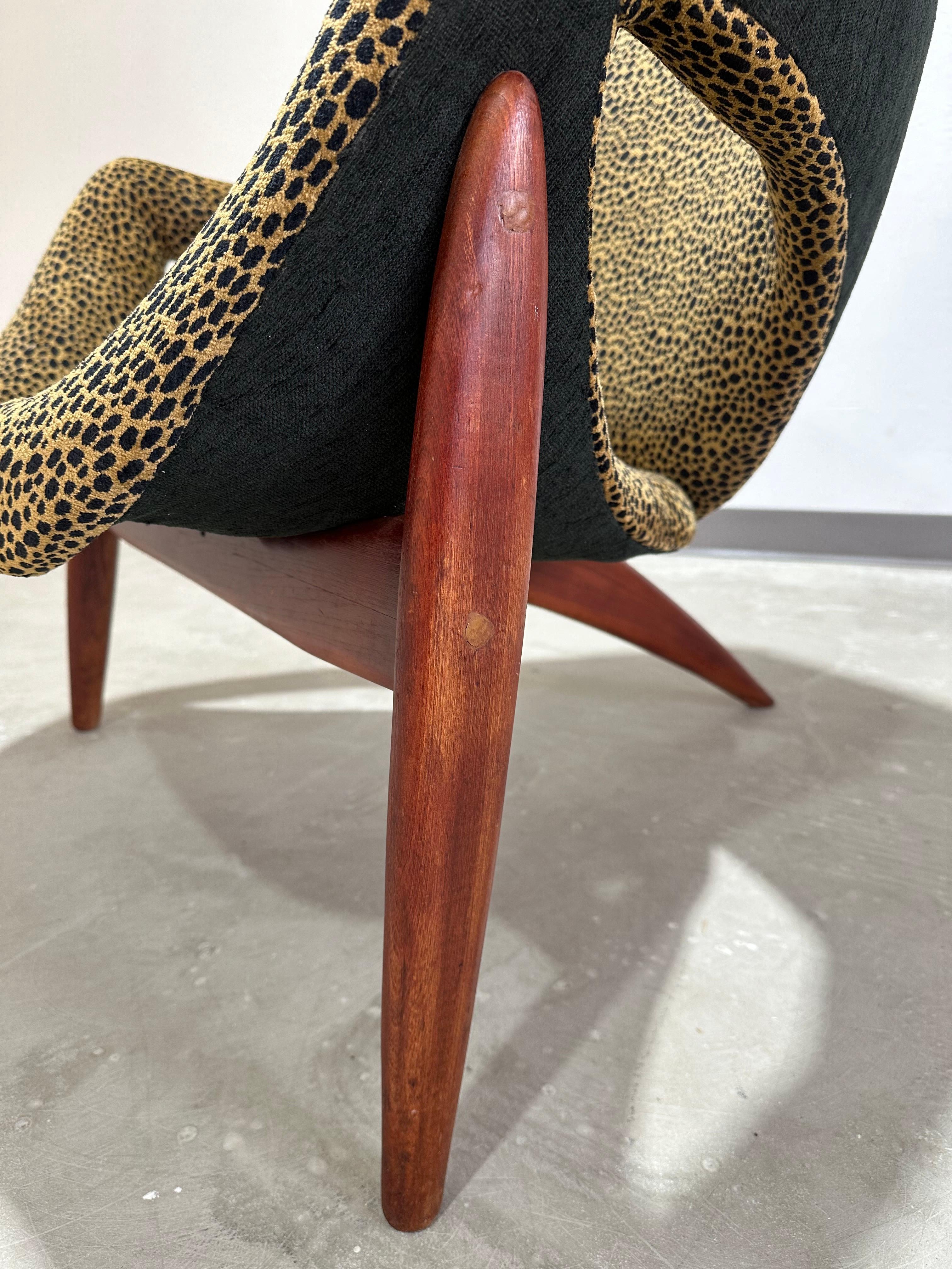Mid Century Modern Luigi Tiengo for Cimon Canada Tri Leg Lounge Chair 1