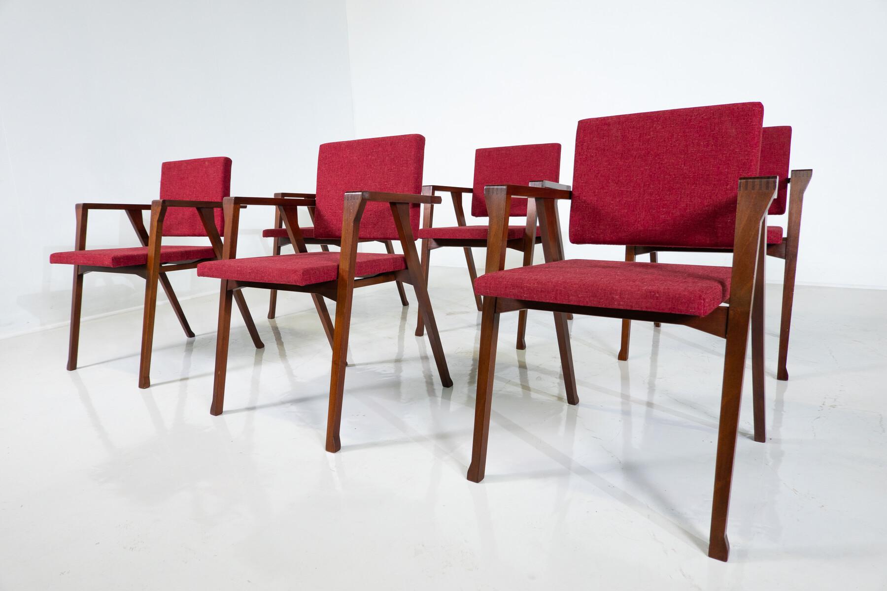 Fabric Mid-Century Modern 'Luisa' Armchair by Franco Albini, Italy, c.1955- Sold Indiv For Sale
