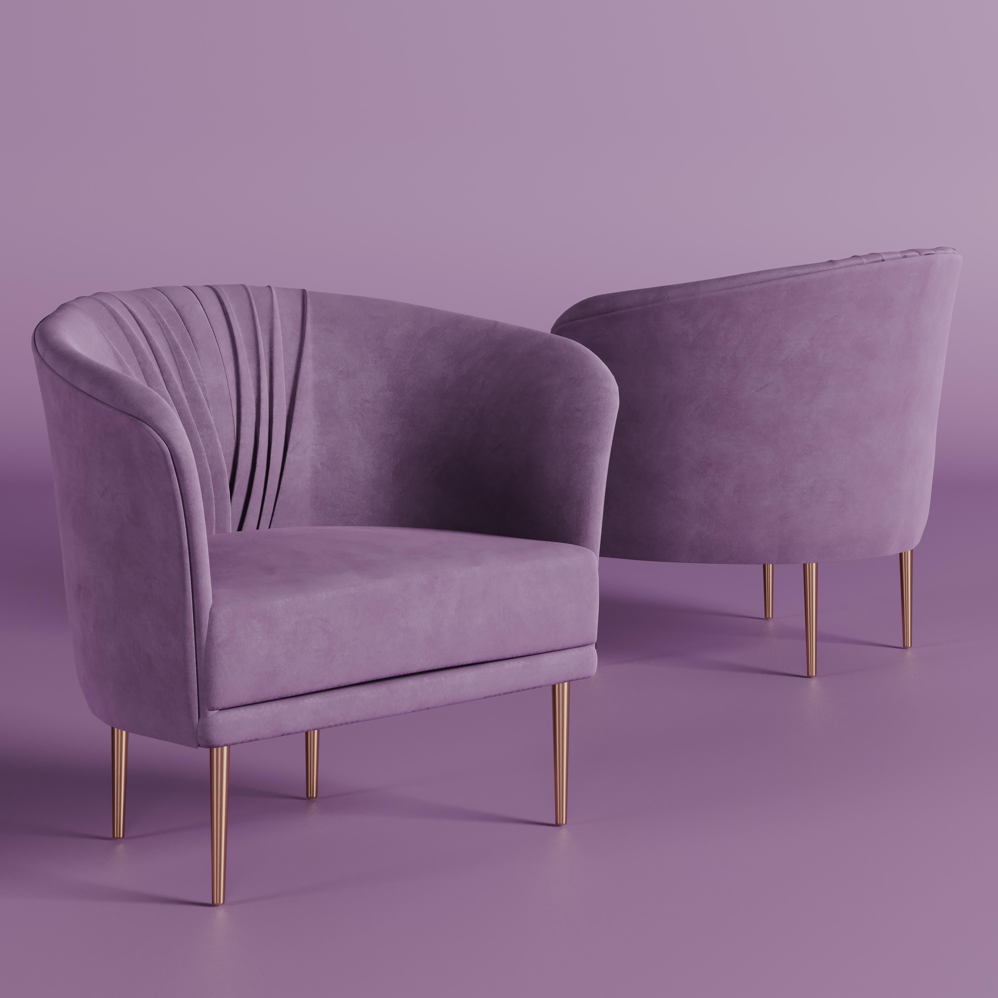 Mid-Century Modern Lupino Armchair Metal Legs Made in Portugal by Ottiu For Sale 2
