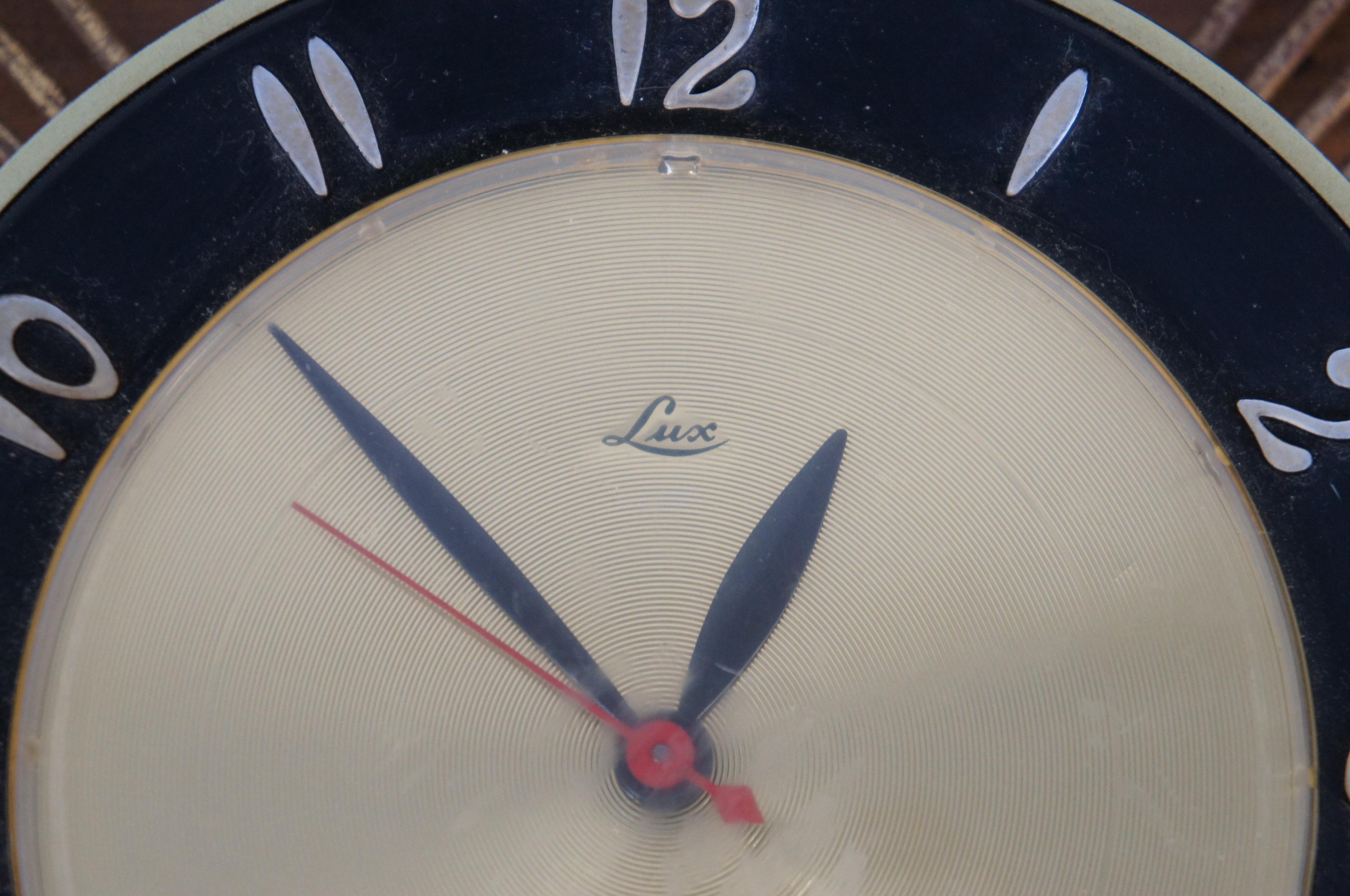 Mid Century Modern Lux Robert Shaw Fulton Brass Atomic Sunburst Wall Clock 28