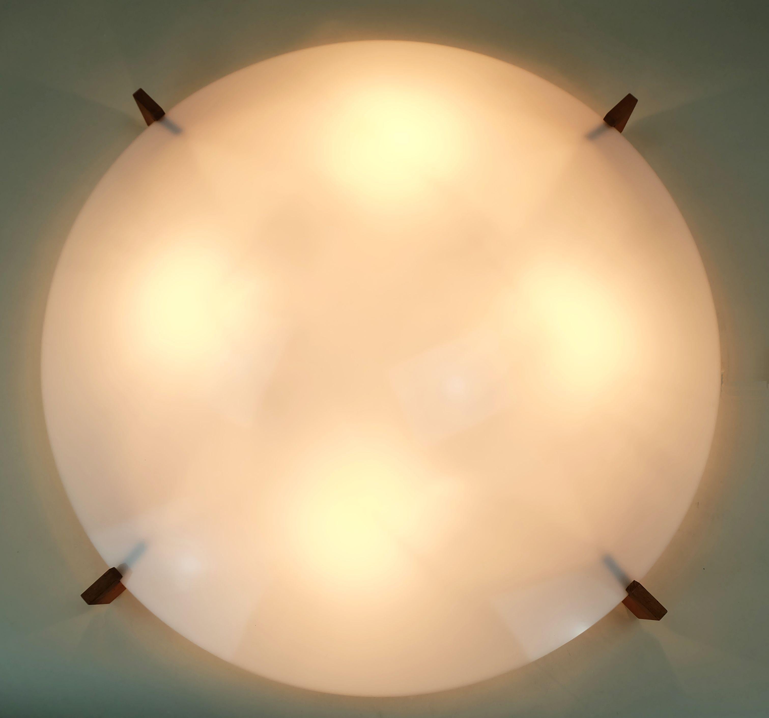 mid century modern luxus vittsjö ceiling light, 1960s, Uno & Östen Kristiansson in vendita 3