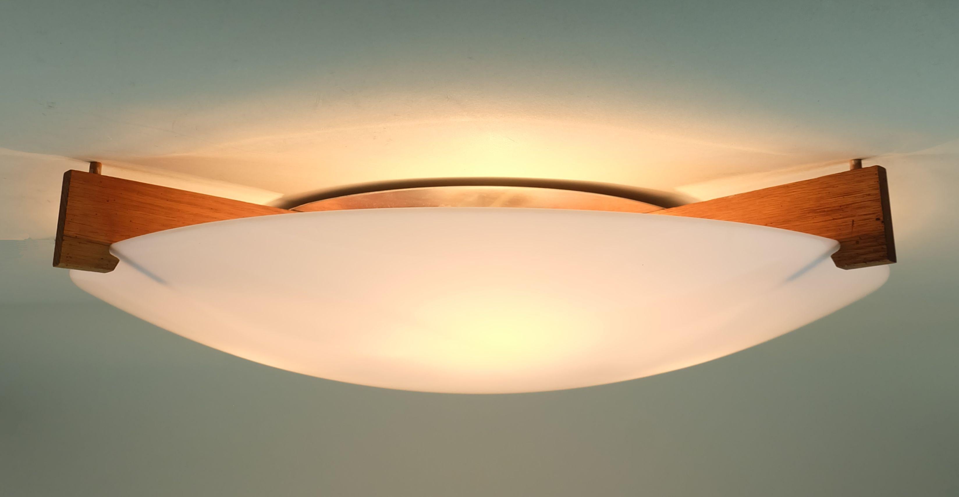 Metà XX secolo mid century modern luxus vittsjö ceiling light, 1960s, Uno & Östen Kristiansson in vendita