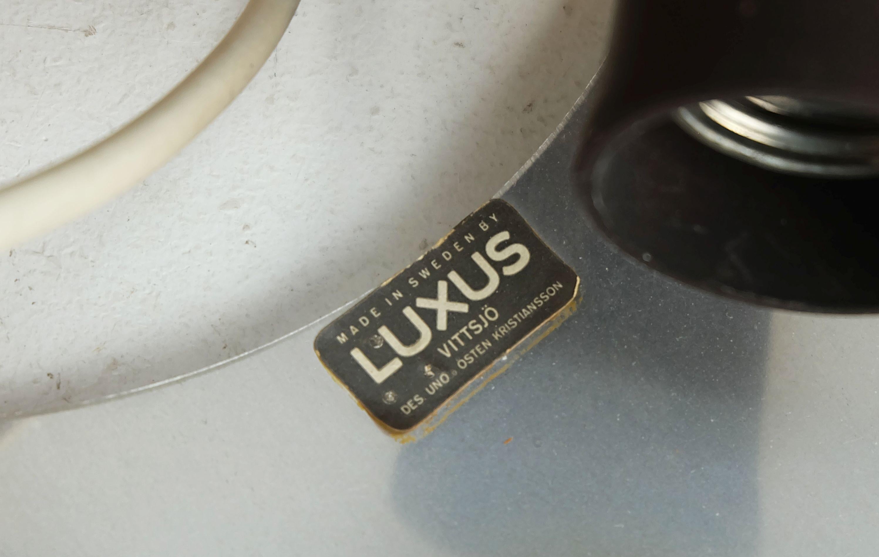 Plastica mid century modern luxus vittsjö ceiling light, 1960s, Uno & Östen Kristiansson in vendita