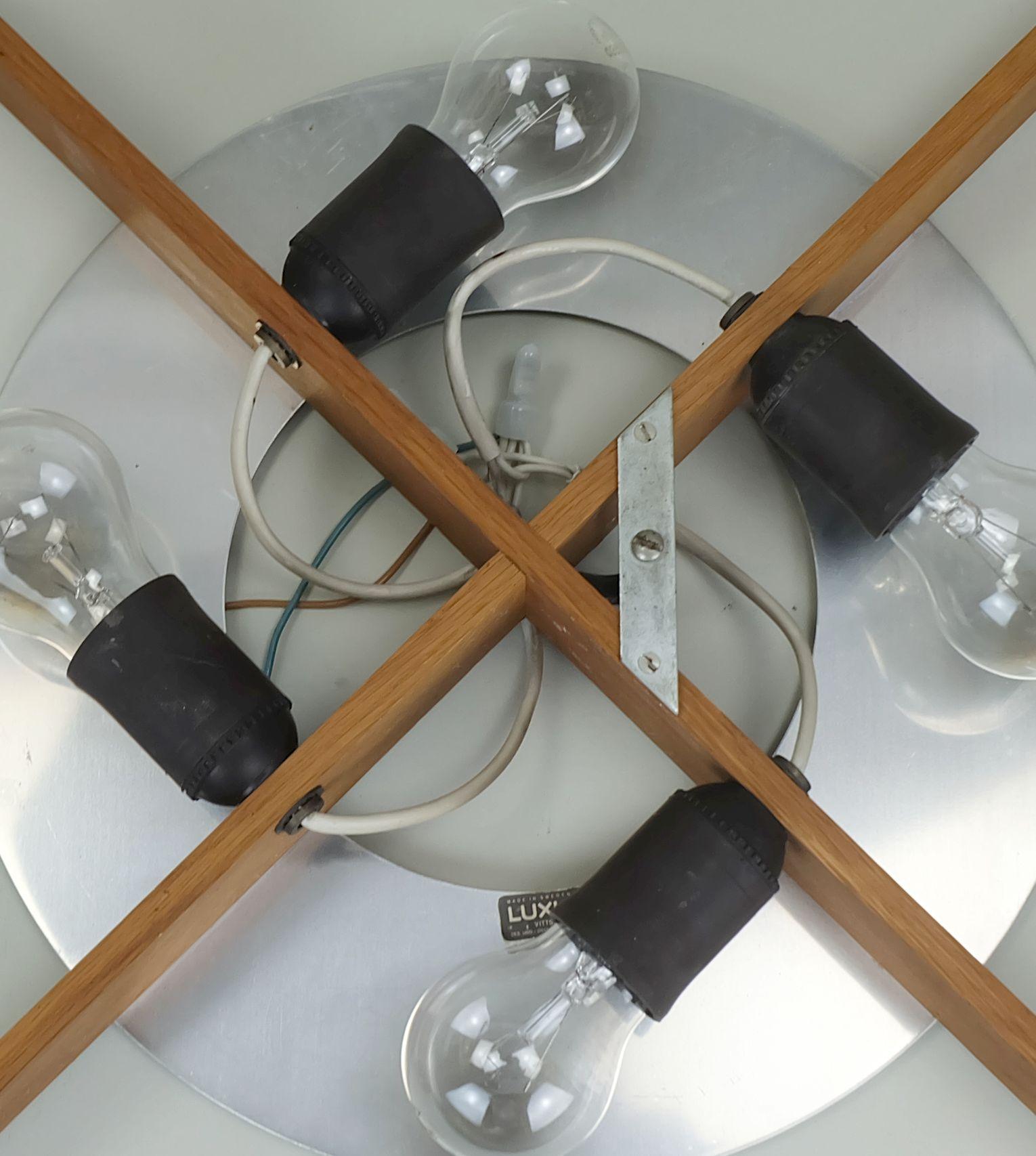mid century modern luxus vittsjö ceiling light, 1960s, Uno & Östen Kristiansson in vendita 1