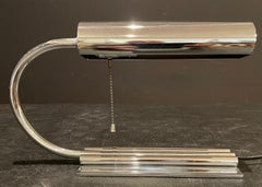 Lampada da scrivania cromata Streamline Moderne, circa 1940