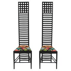 Used Mid-Century Modern Mackintosh "292 Hill House 1" Italian Pair of Ashwood Chairs