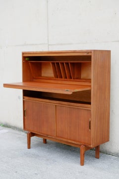 Mid-Century Modern Mad Men Bureau Secretaire Cabinet by Beaver and Tapley