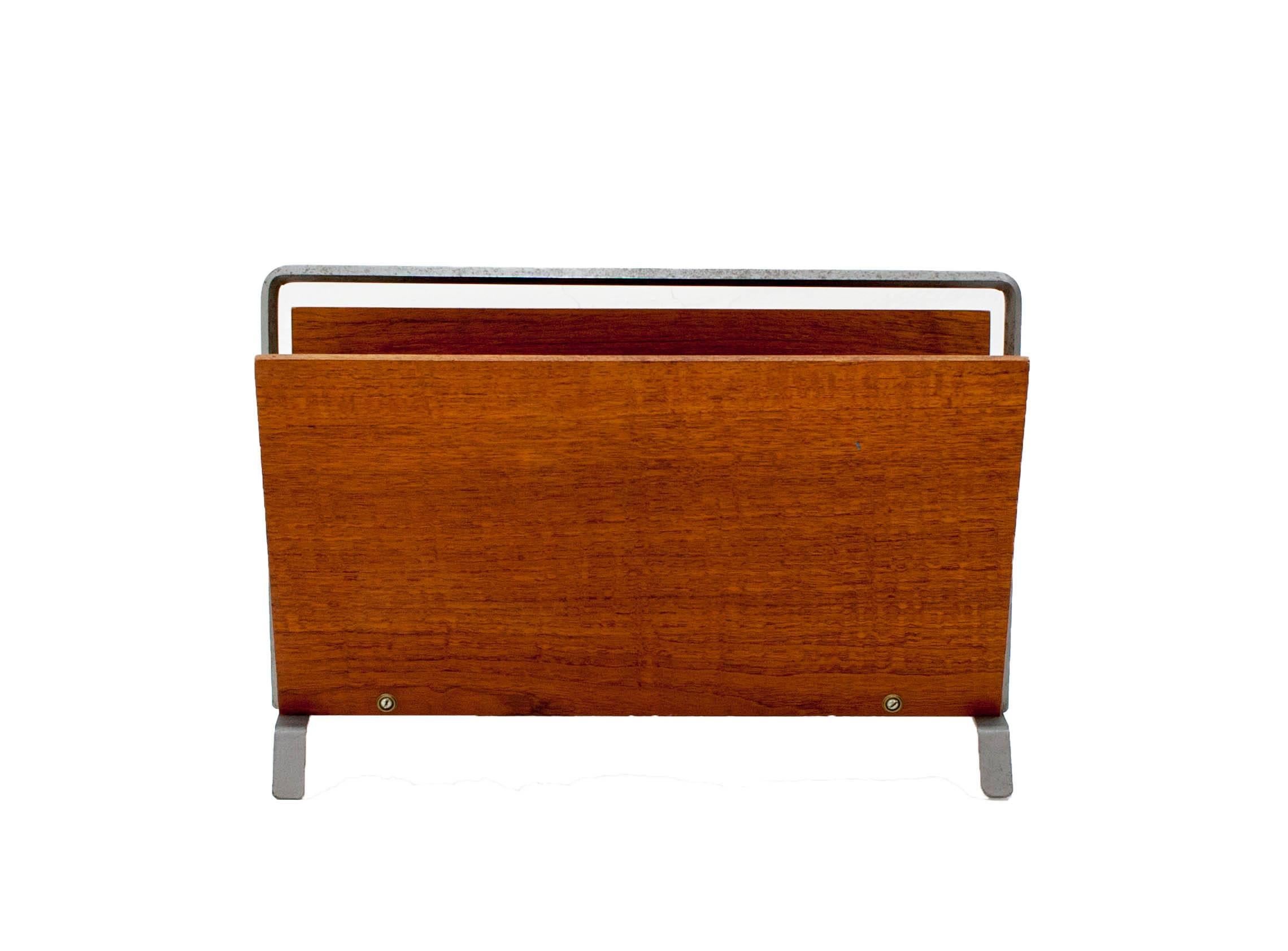 mid century modern magazine rack