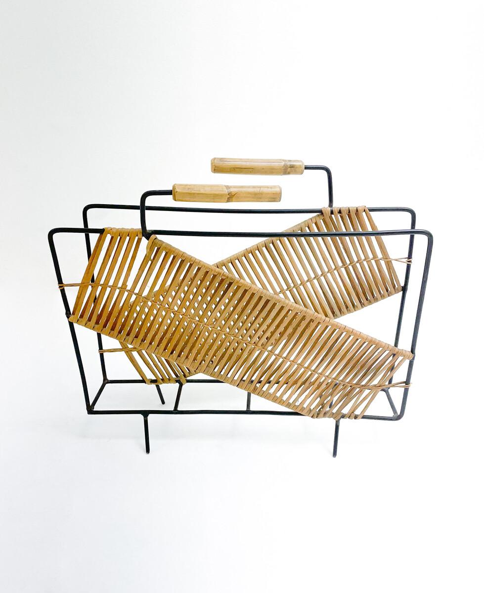 Mid-Century Modern Magazine Rack, Italy, 1950s In Good Condition For Sale In Brussels, BE