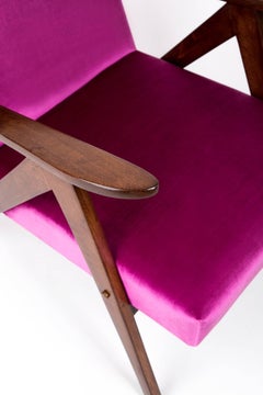 Mid-Century Modern Magenta Pink Armchair, B-310 VAR, 1960s, Poland