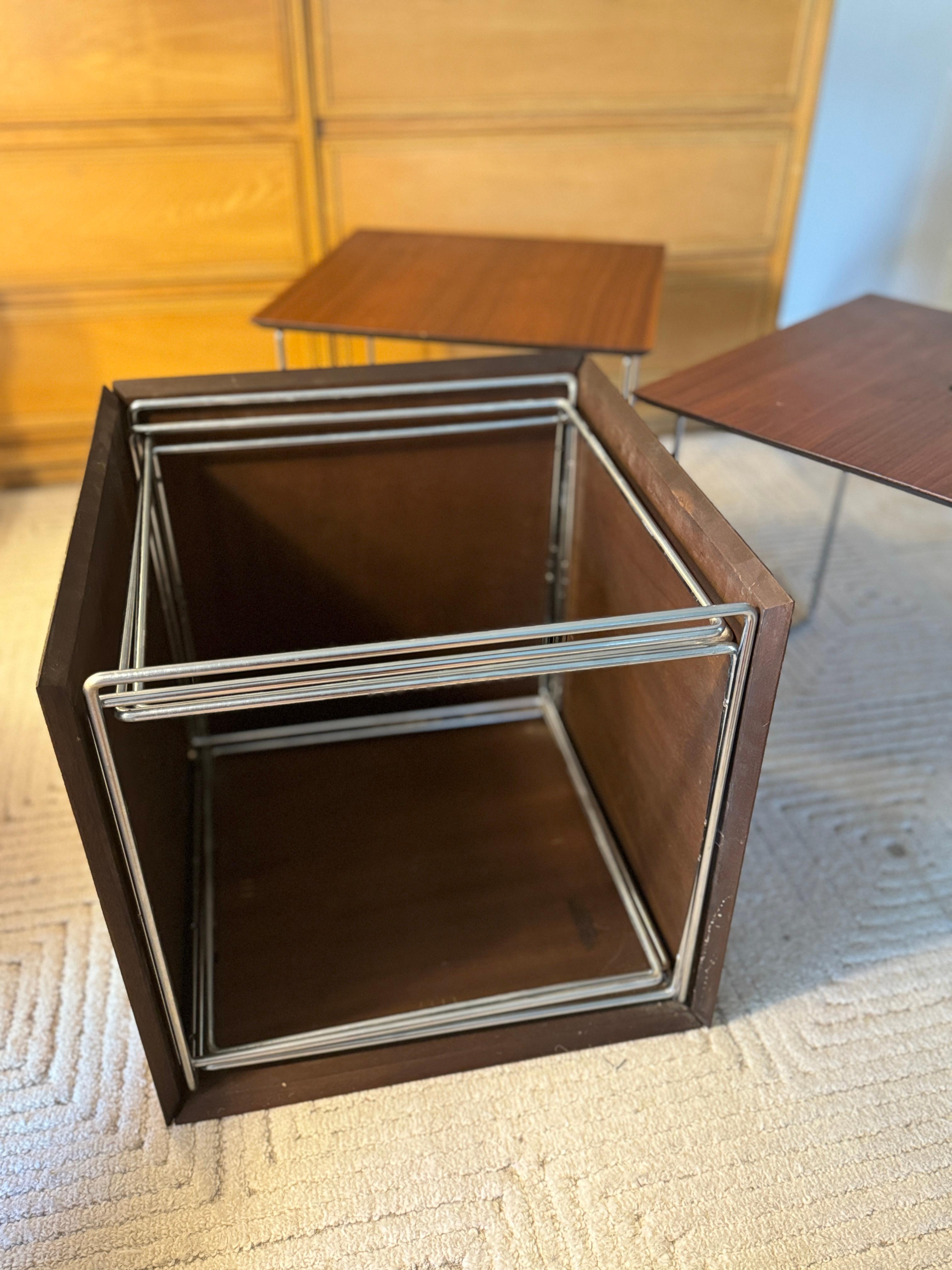 Tables gigognes Magic Puzzle Cube modernes Poul Norreklit, années 1960 en vente 1