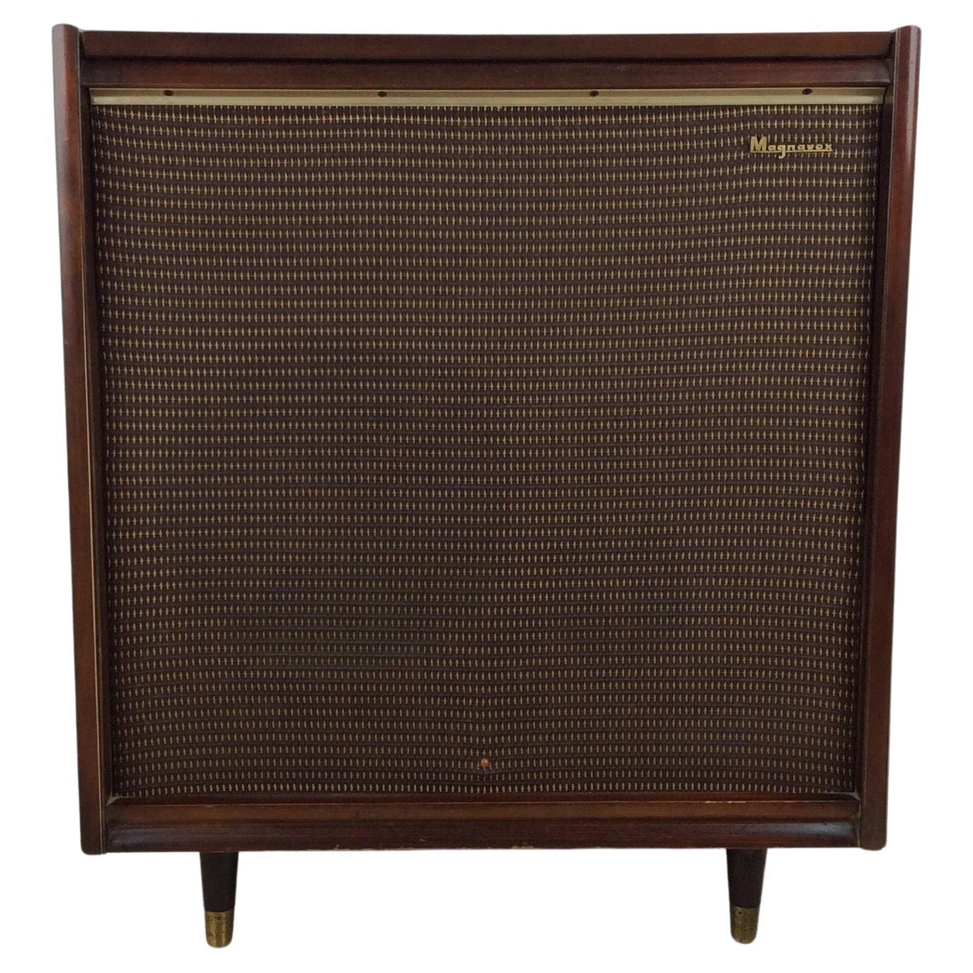 Mid Century Modern Magnavox Stereo Cabinet with Media Storage