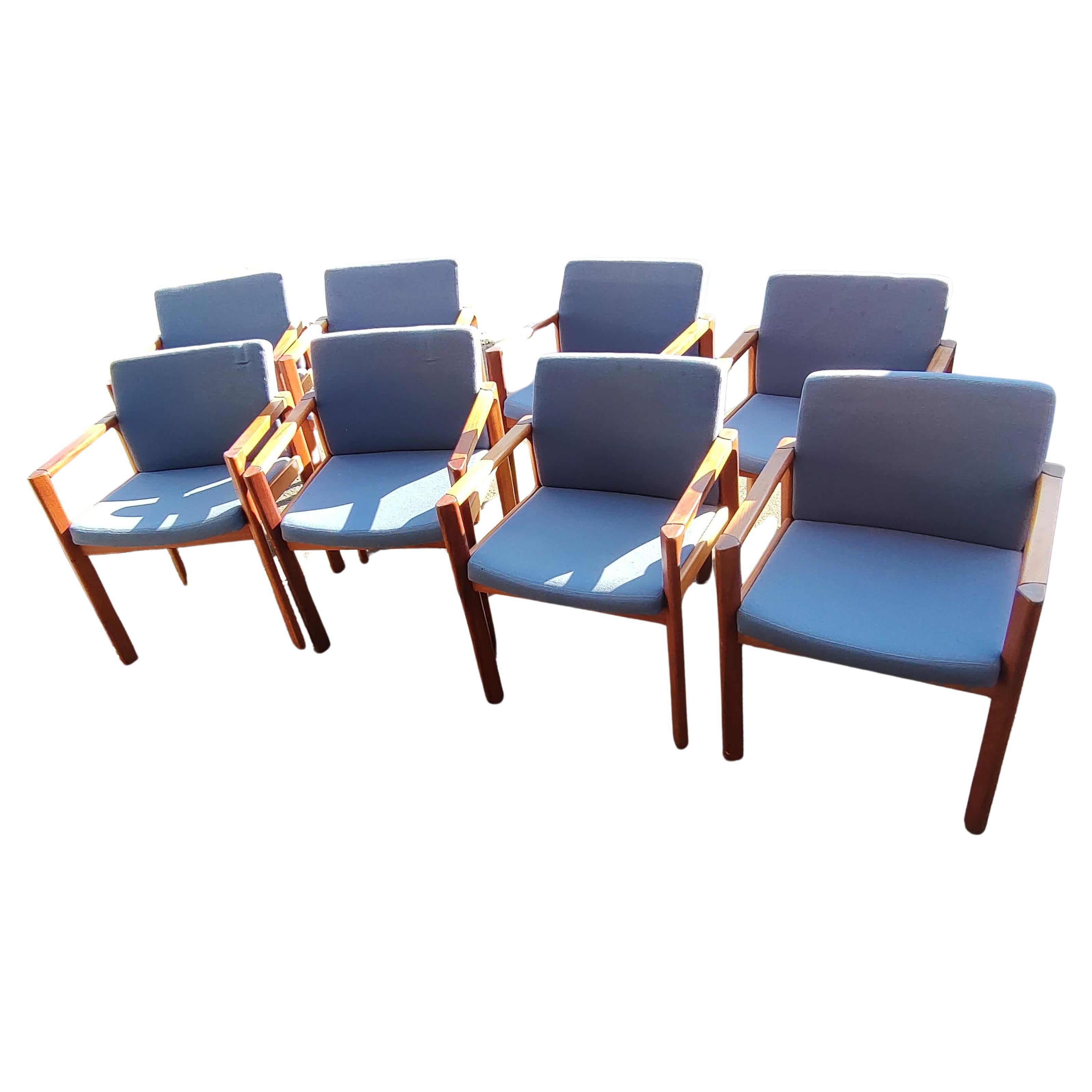 8 fauteuils de salle à manger en acajou de style moderne du milieu du siècle dernier par Soro StoleFabrik, Danemark en vente 2