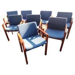 Mid-Century Modern Mahogany 8 Dining Room Armchairs by Soro Stolefabrik Denmark