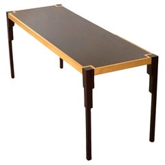 Mid Century Modern Mahogany And Maple Sofa Table 20thC