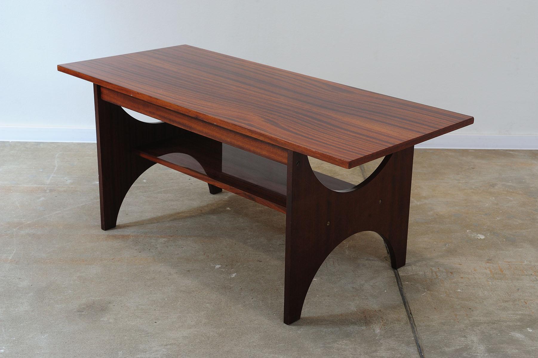 20th Century  Mid century modern mahogany Coffee Table, 1970´s, Soviet Union For Sale