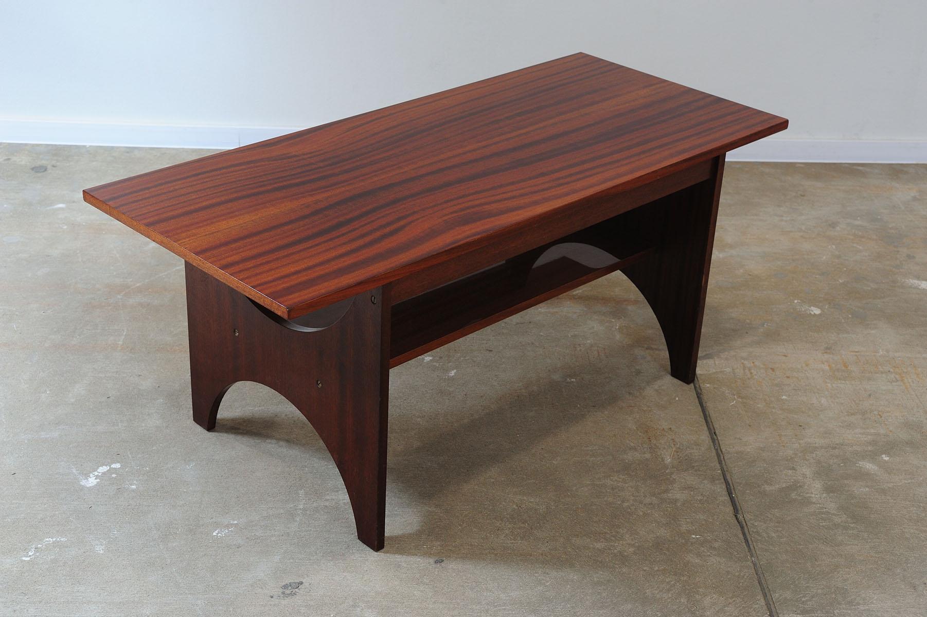  Mid century modern mahogany Coffee Table, 1970´s, Soviet Union For Sale 2