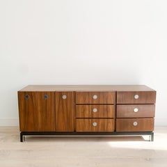 Mid Century Modern Mahogany Dresser w/ Chrome Drawer Pulls