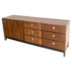 Mid Century Modern Mahogany Dresser w/ Chrome Drawer Pulls