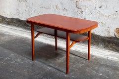 Mid-Century Modern Mahogany End or Coffee Table with Shelf, Sweden, c. 1950