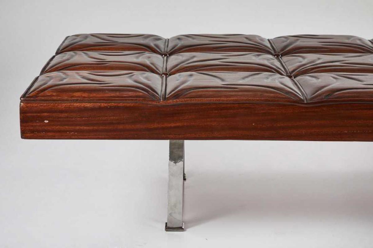 20th Century Mid-Century Modern Mahogany Gallery Bench For Sale