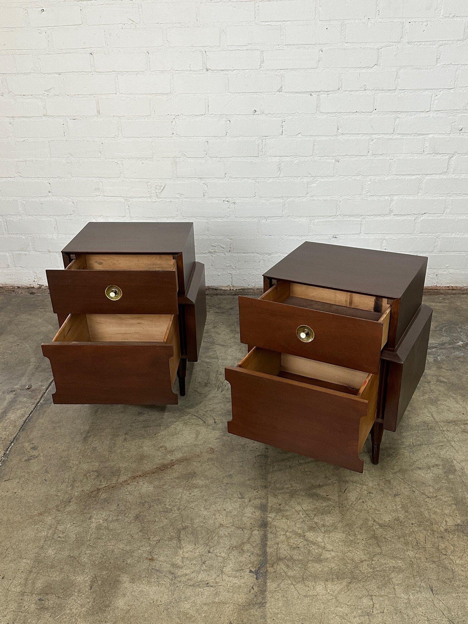Mid-20th Century Mid Century Modern Mahogany Nightstands For Sale