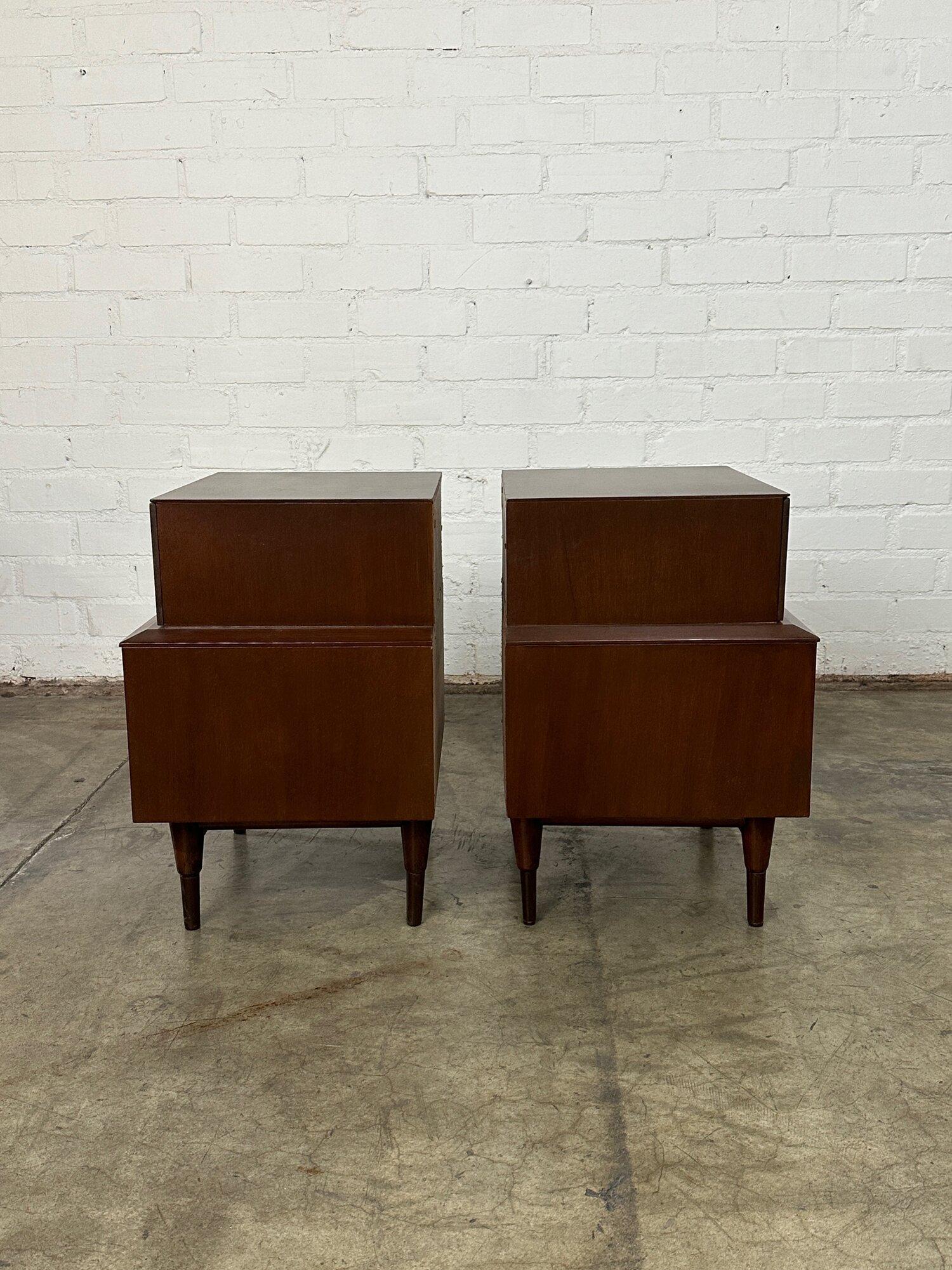 Mid Century Modern Mahogany Nightstands For Sale 2