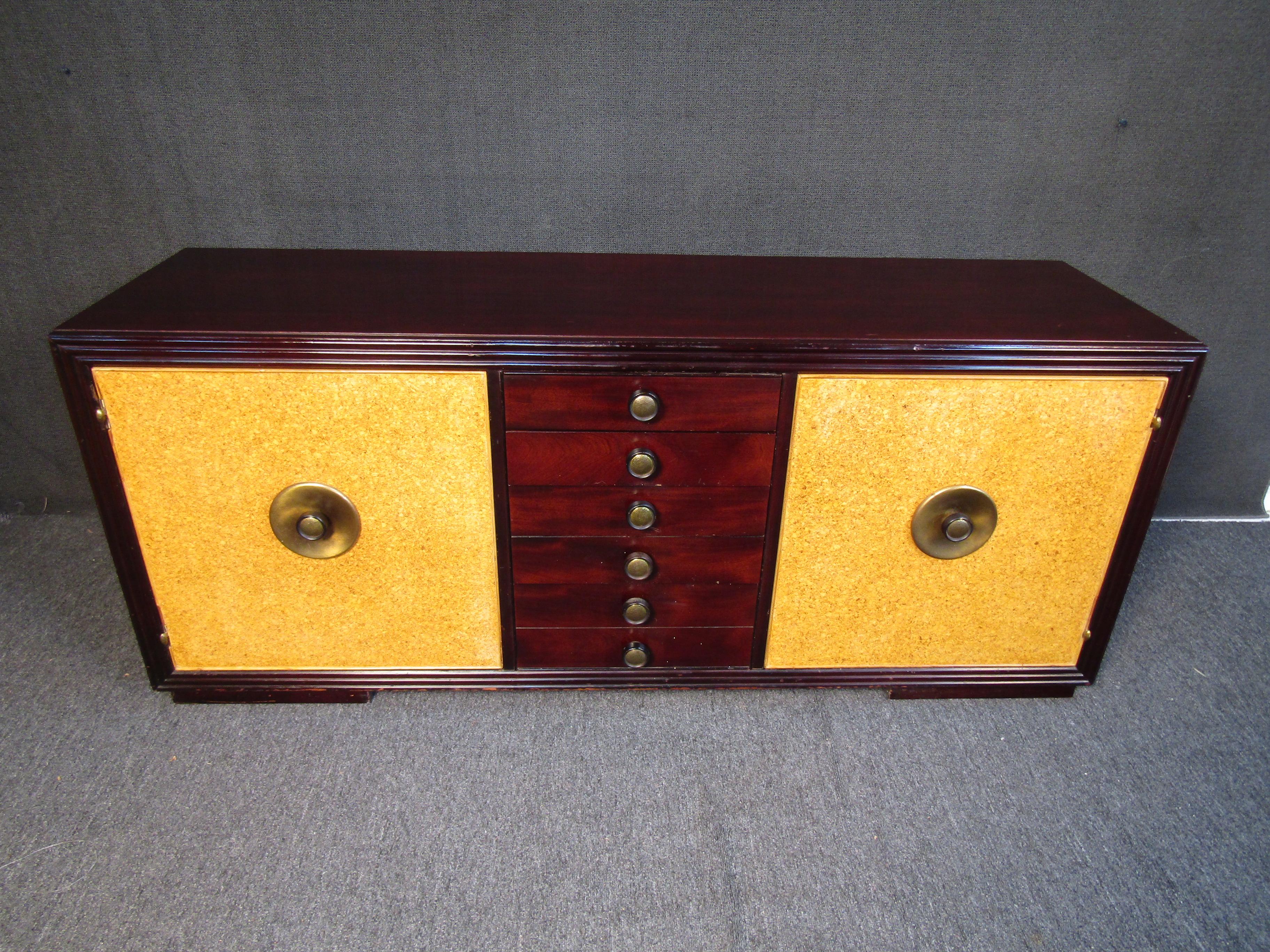 Late 20th Century Paul Frankl Designed Mahogany Sideboard For Sale