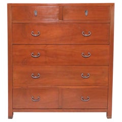 Mid-Century Modern Mahogany Tansu-Inspired Dresser, circa 1950s