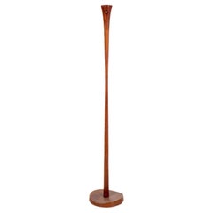 Vintage Mid-Century Modern Mahogany Torchiere