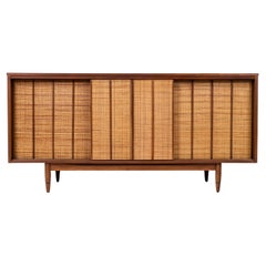 Mid-Century Modern “Mainline” Credenza with Cane Doors by Hooker