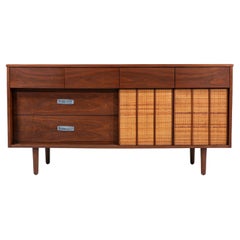 Retro Mid-Century Modern “Mainline” Dresser with Cane Doors by Hooker