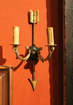 Mid-Century Modern Maison Bagues Stil Wandleuchter Pfeil und Widderkopf Design