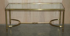 French 1950s Brass and Glass Coffee Table attributed to Maison Jansen