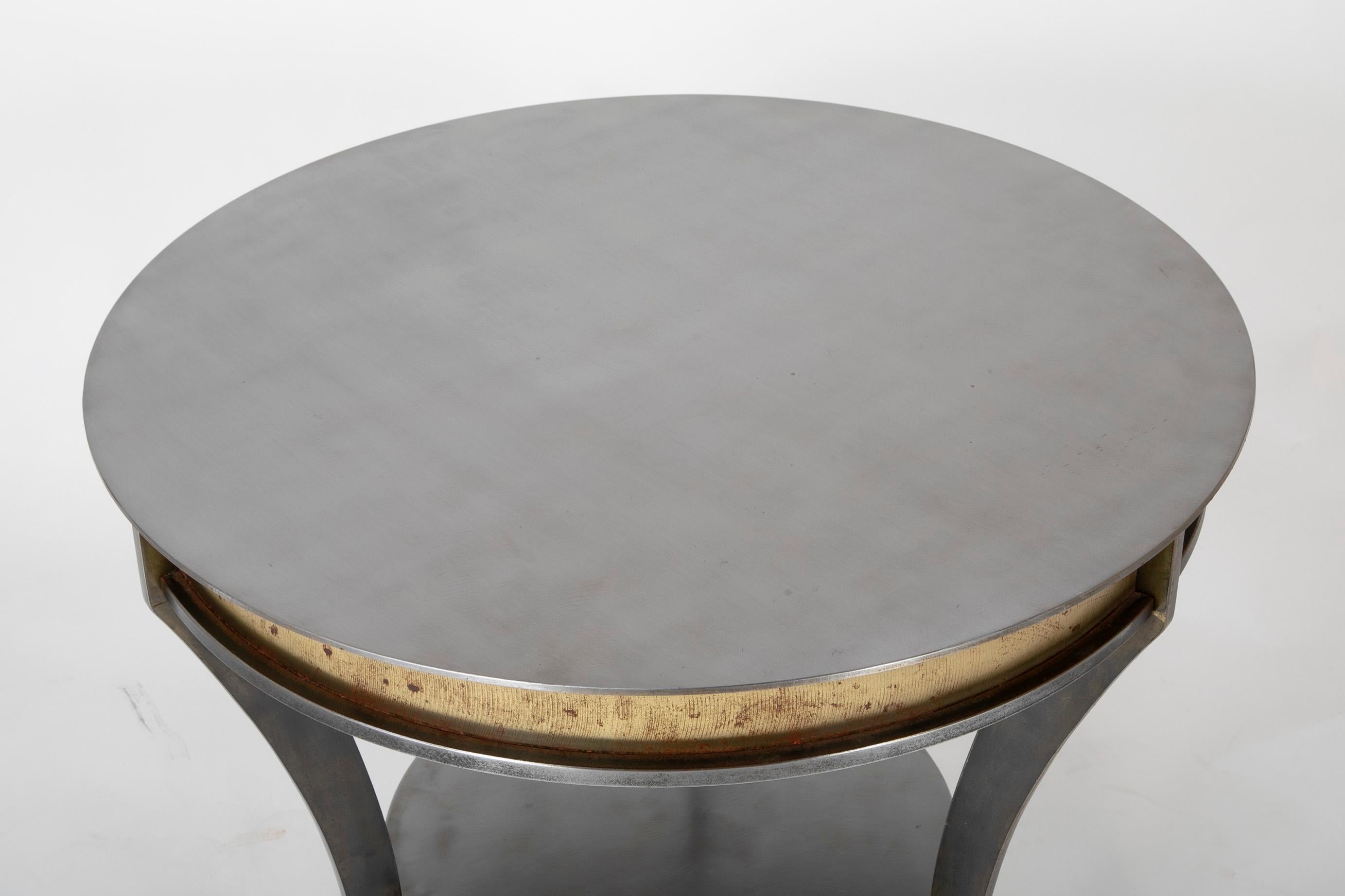 Lacquered Mid-Century Modern Maison Jansen Steel Side Table