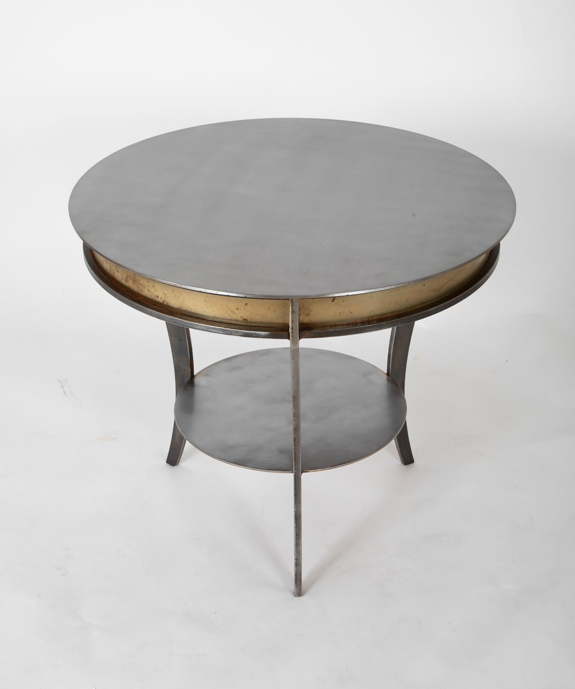 Mid-Century Modern Maison Jansen Steel Side Table 2