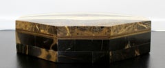 Mid-Century Modern Casa Bique Brass Tessellated Stone Lidded Box Marcius 1970s