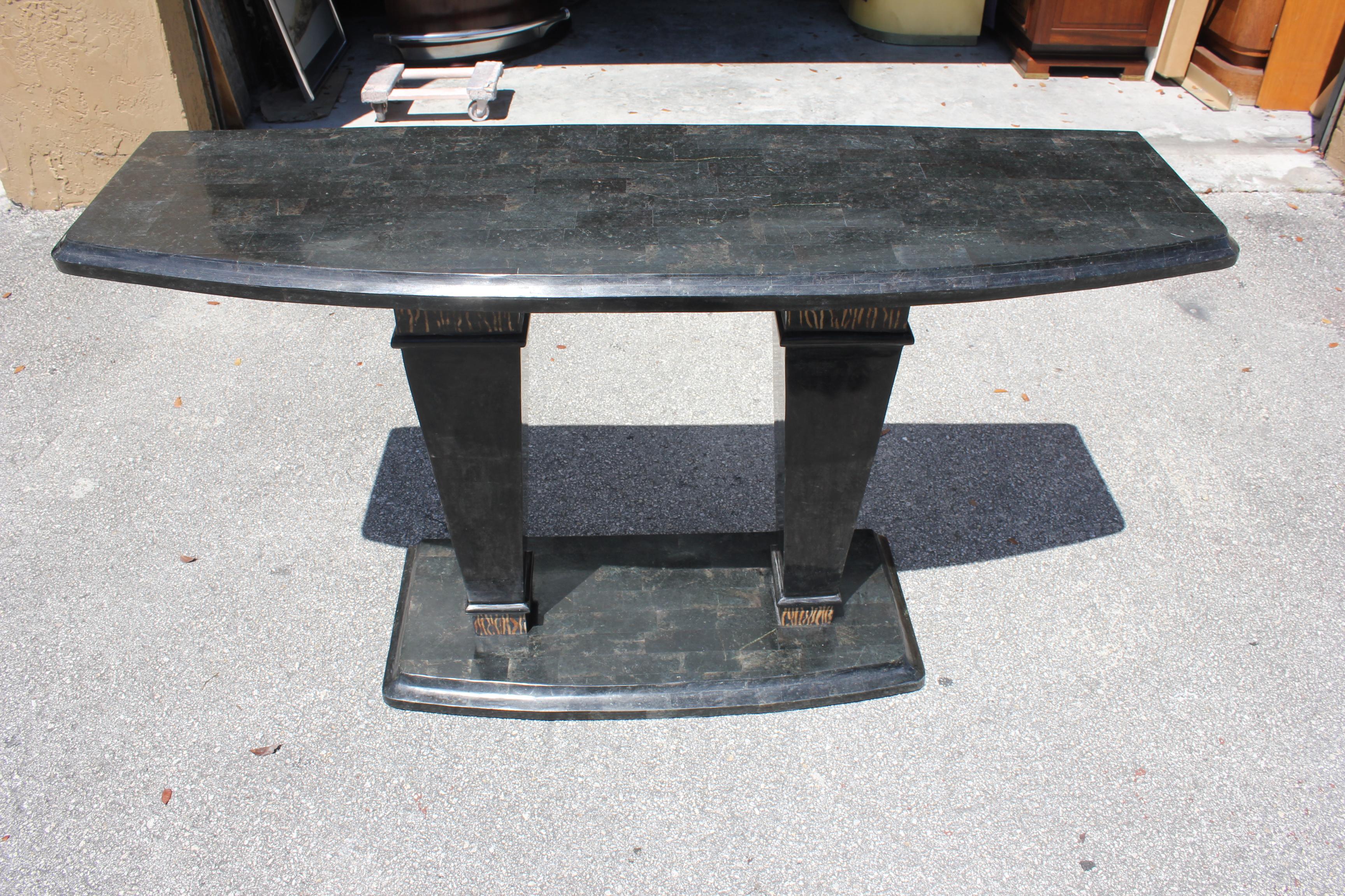 Mid-Century Modern Maitland-Smith Tessellated Stone Console Table, 1970s 1
