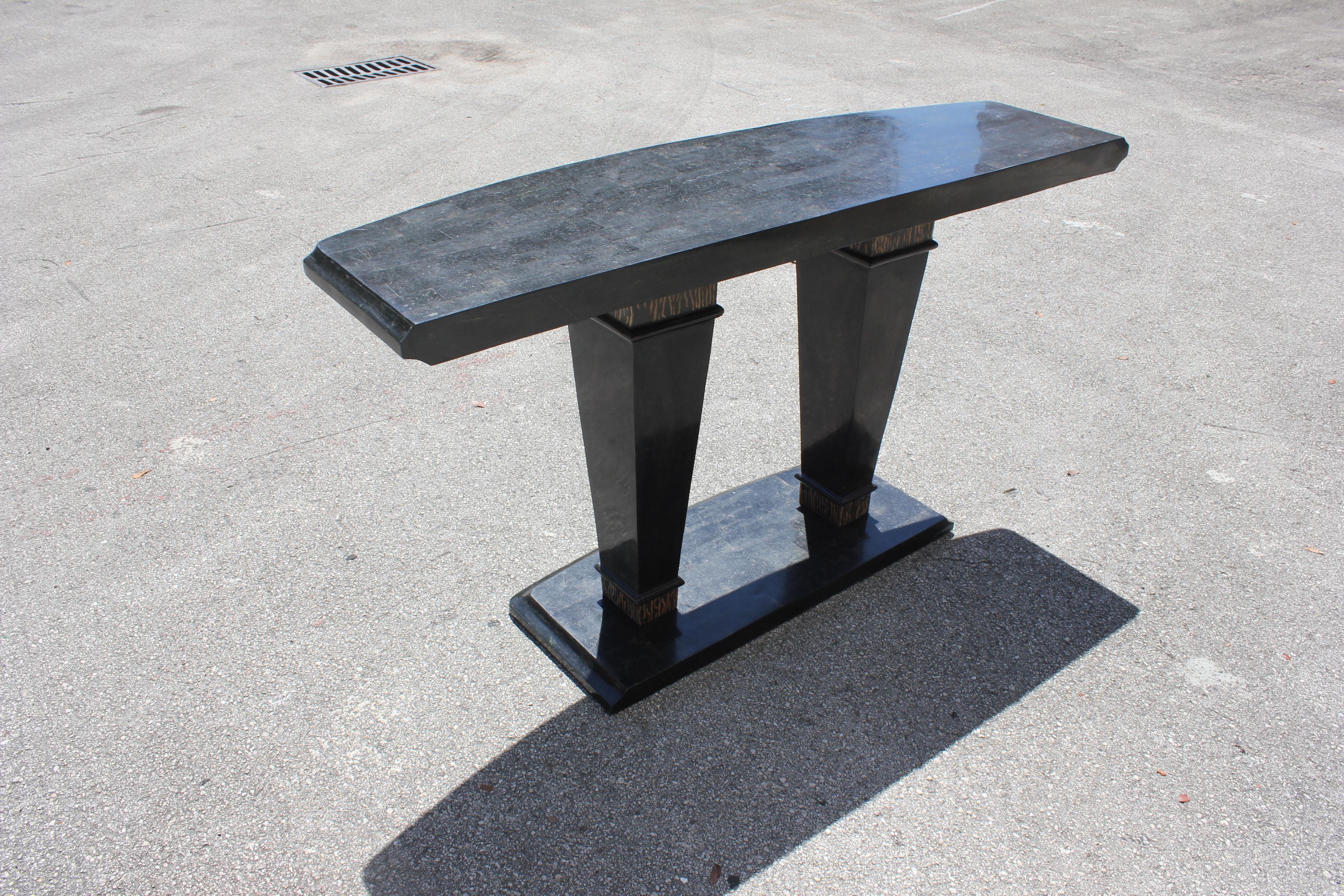 Mid-Century Modern Maitland-Smith Tessellated Stone Console Table, 1970s 2