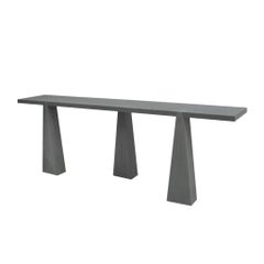 Mid-Century Modern Mangiarotti for Skipper Grey Concrete Italian Inca Console