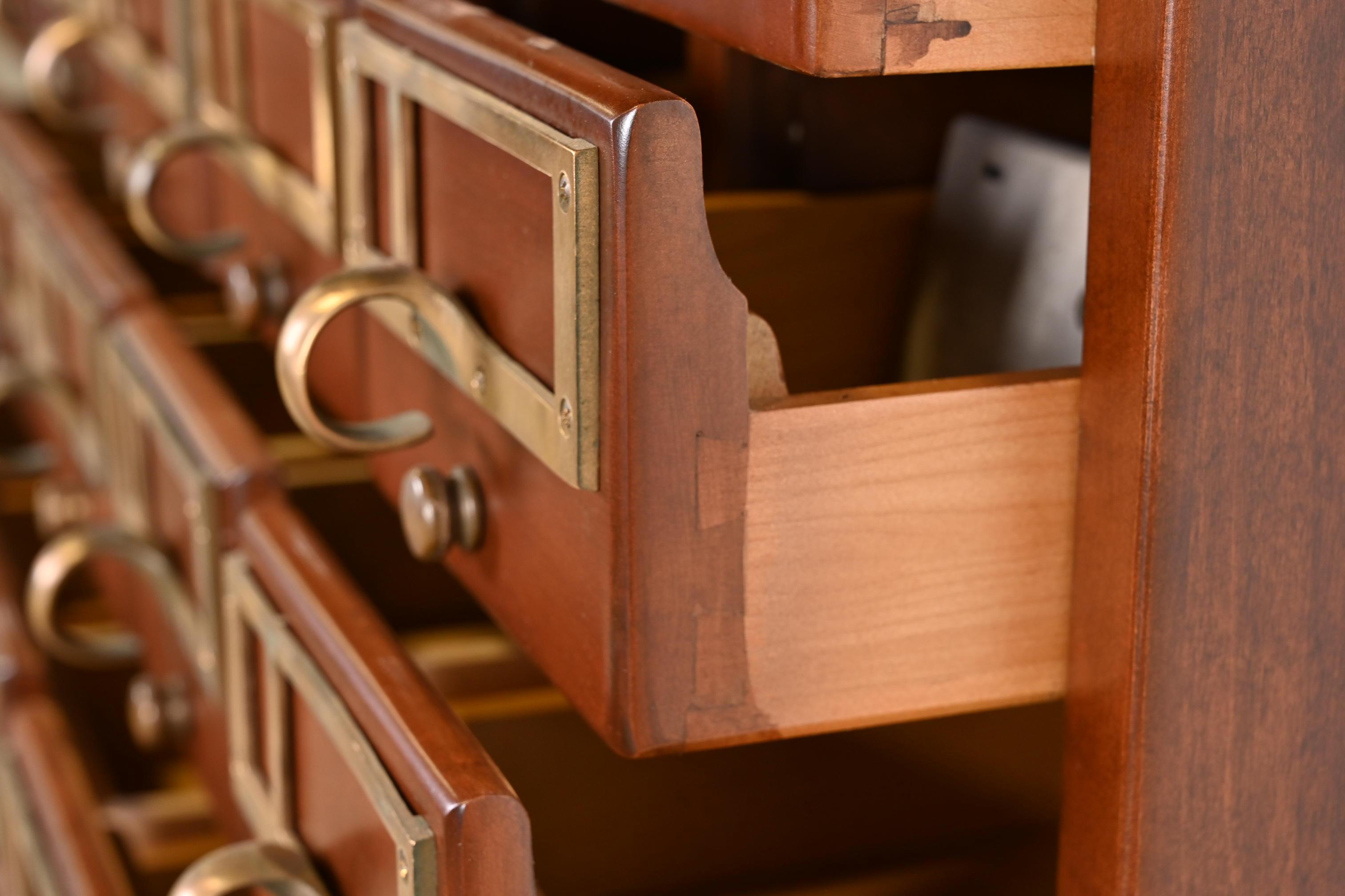 Mid-Century Modern Maple 60-Drawer Library Card Catalog Filing Cabinet For Sale 2