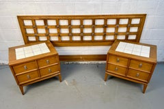 Mid-Century Modern Maple and Mosaic Set by National of Mt. Airy