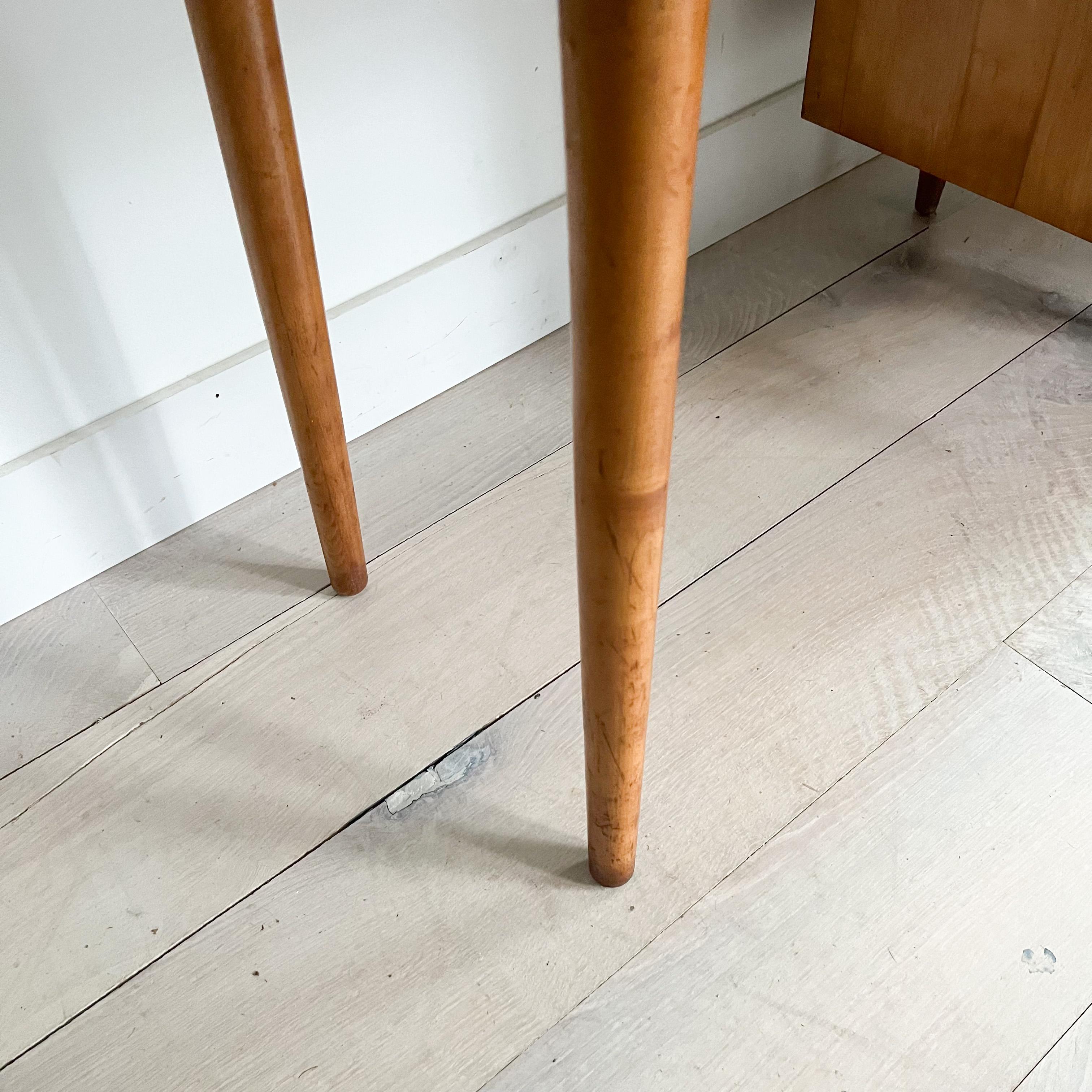 Mid Century Modern Maple Asymmetrical Desk by Crawford 5