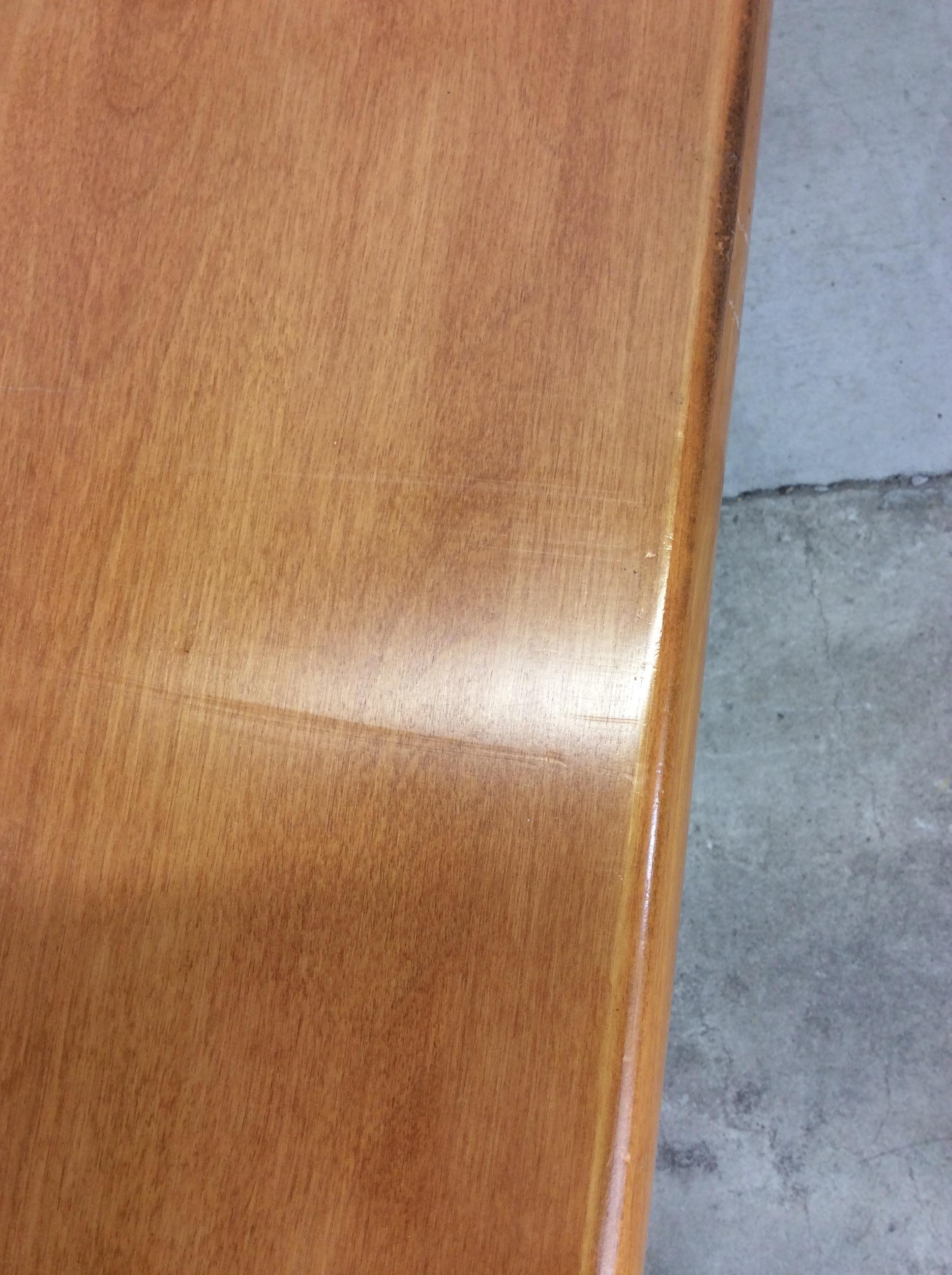 Mid Century Modern Maple Dining Table with Leaf 5