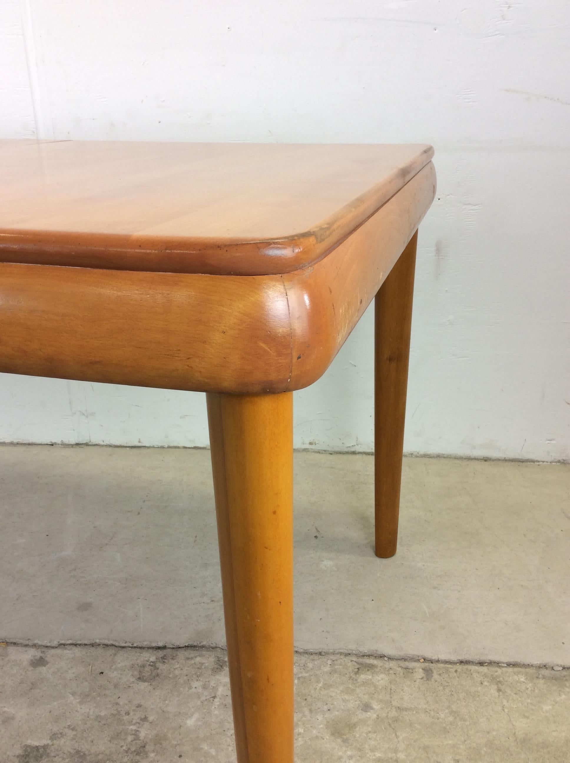 Mid Century Modern Maple Dining Table with Leaf For Sale 6