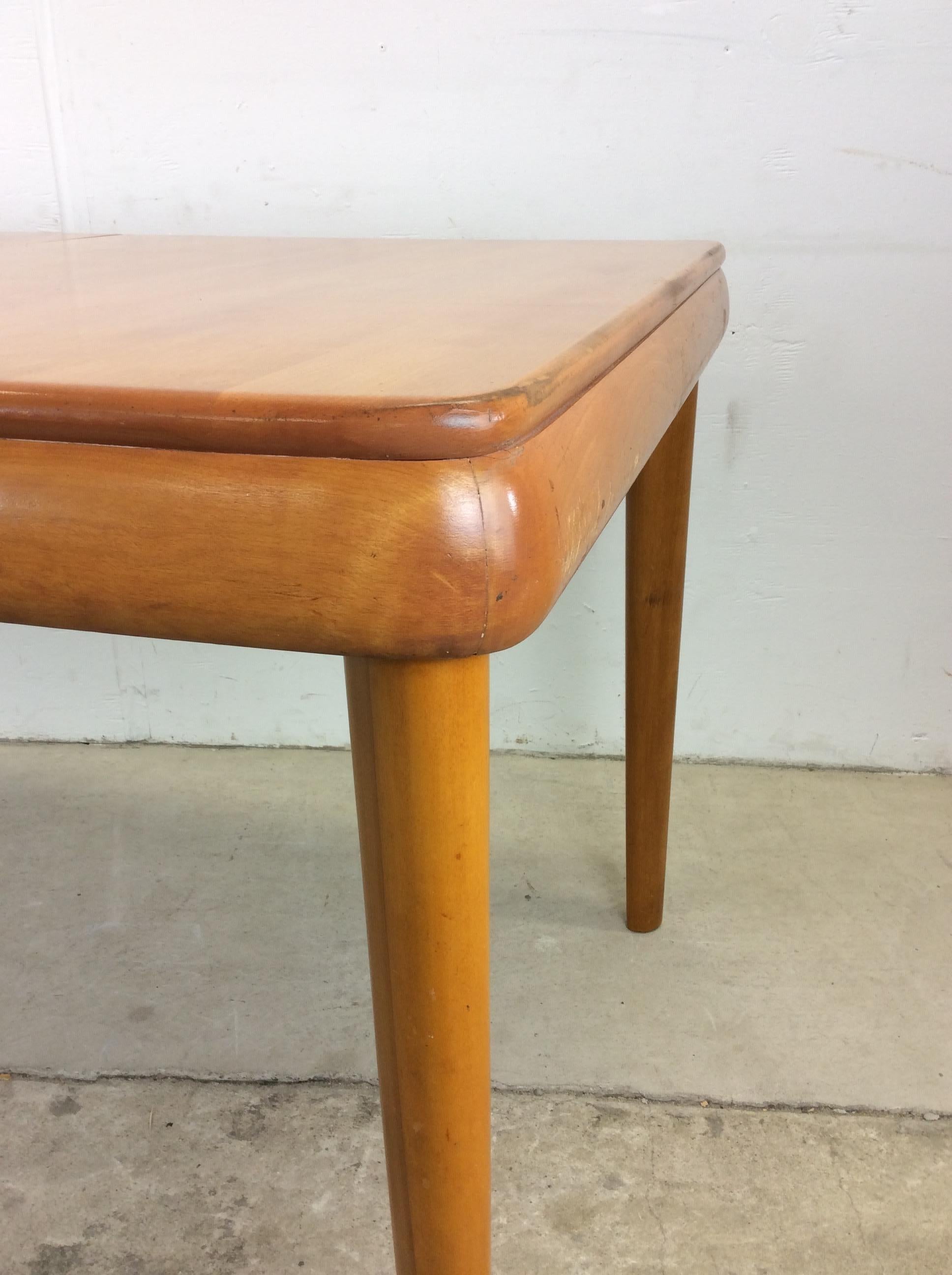Mid Century Modern Maple Dining Table with Leaf 6