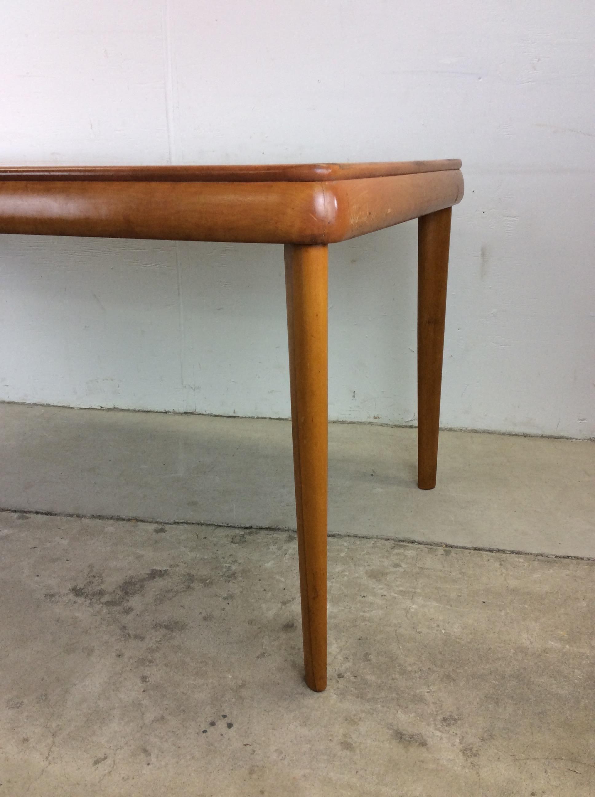 Mid Century Modern Maple Dining Table with Leaf 7